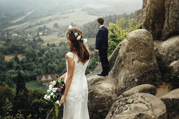 Finding the Perfect Wedding Dress for a Mountaintop Sunrise Wedding